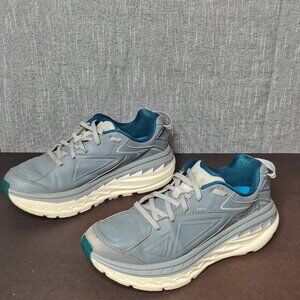 Hoka One One Gray and Teal Athletic Shoes